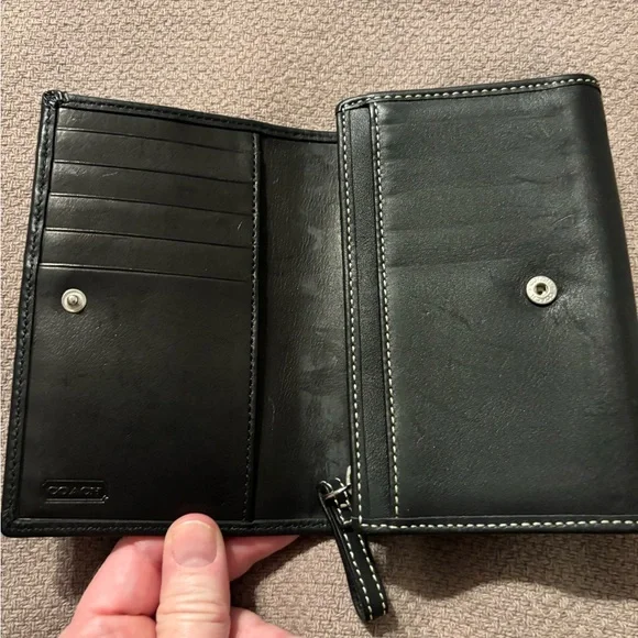 Coach Black Leather Wallet - Picture 2 of 3